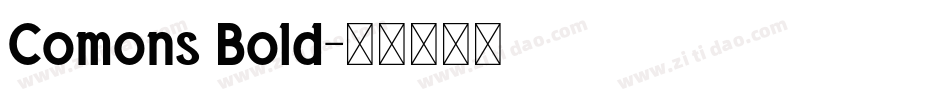 Comons Bold字体转换